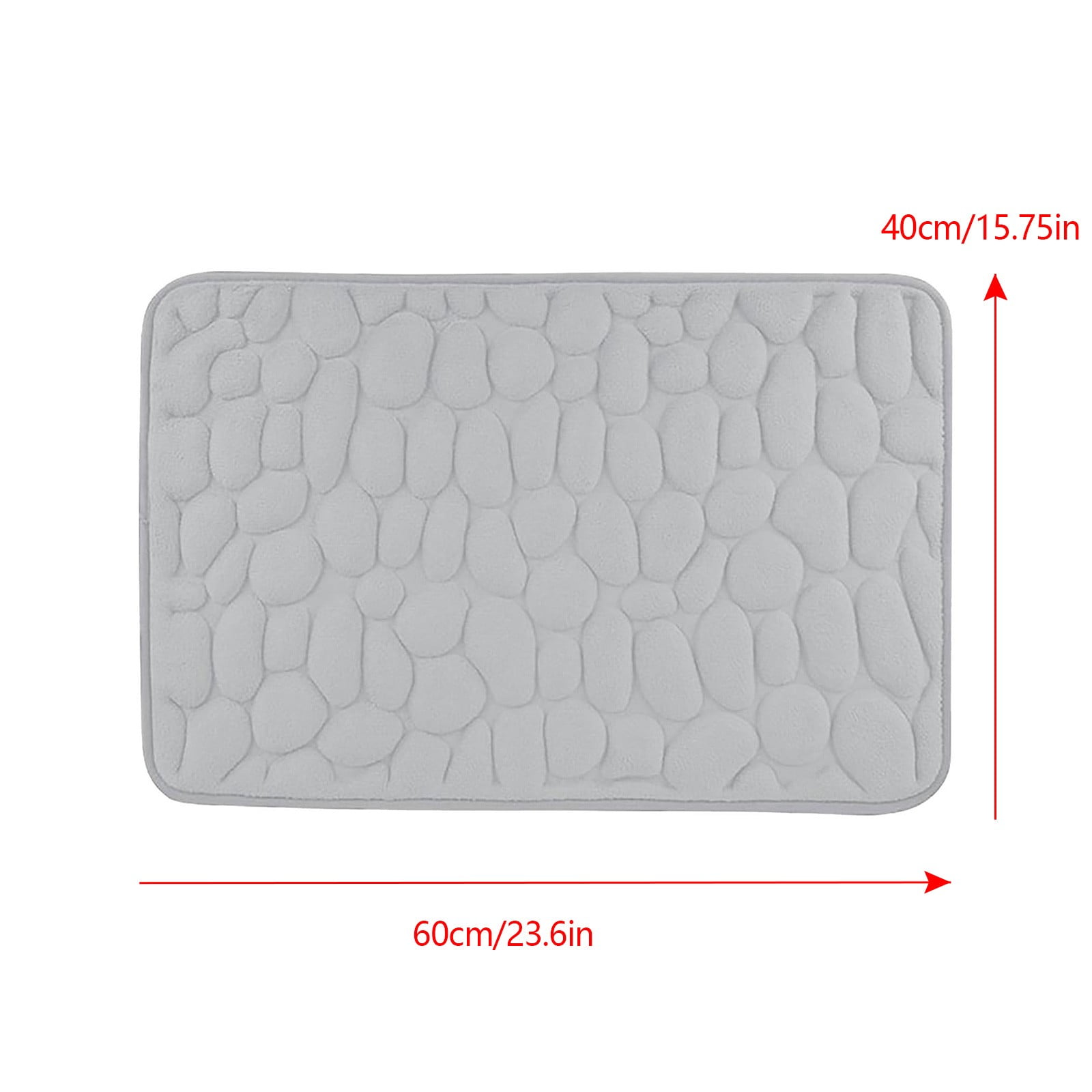 Bathroom Rugs - Ultra Absorbent Non-Slip Floor Bath Mat, Super Soft Shower Mat for Bath Tub, Machine Washable 16 × 24" (Brown) #C-Gray — image 2