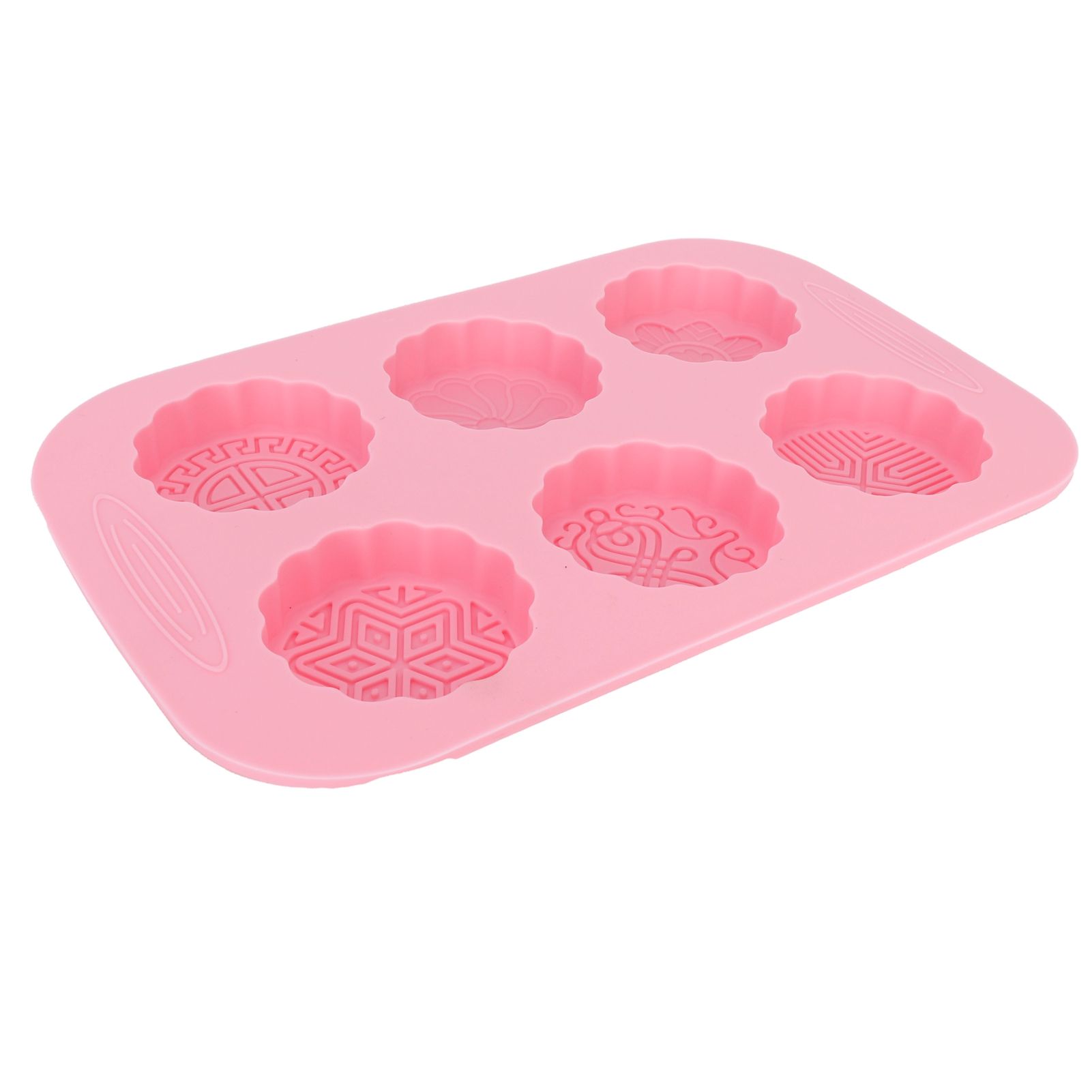 6Grid Mooncake Silicone Mold DIY Baking HandMade Soap Mold for Dessert Kitchen Tool — image 6