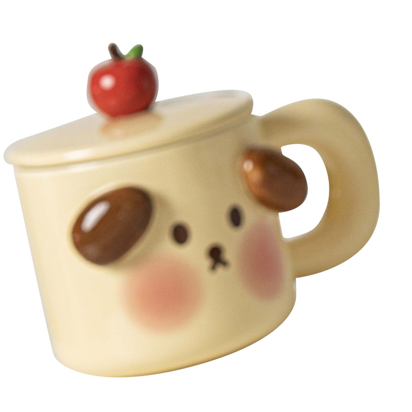 Cartoon Coffee Mug with Spoon Lid Cute Lovely Animal Shape Milk Cup Mug for Office School Bear Type โ image 2