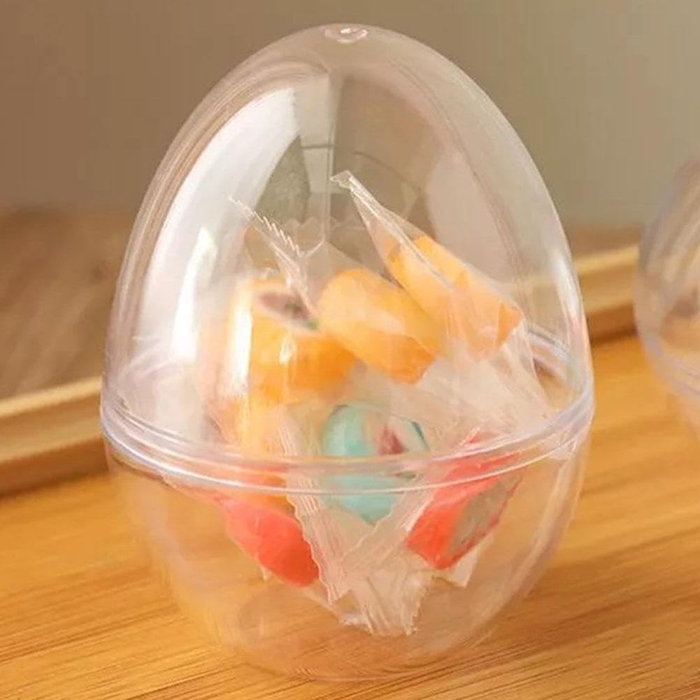 Giant Transparent Easter Eggs - DIY Blank Easter Egg, Clear Easter Eggs Empty Plastic Surprise Eggs Fillable for Easter Basket Stuffers Party Decoration — image 2