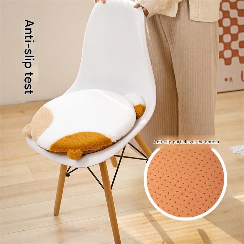 40cm Round Cat-Themed Seat Cushion (White Cat with Black Tail) — Slow-Rebound Memory Foam, Soft Plush, Washable — Ideal for Office Chairs, Bedrooms, Dorms, and — image 5