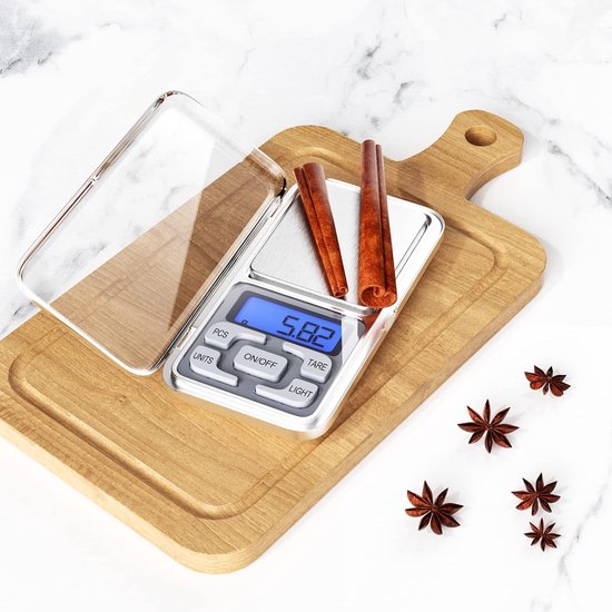Electronic Kitchen scale - 500g/0.01g - Food scale - Stainless steel household scale - With display and tare function - Suitable for food, jewelry, coffee — image 2