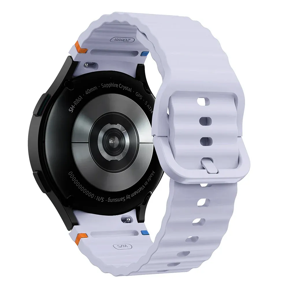 Silicone Watch Band Compatible with Samsung Galaxy Watch 7 FE Official Purple