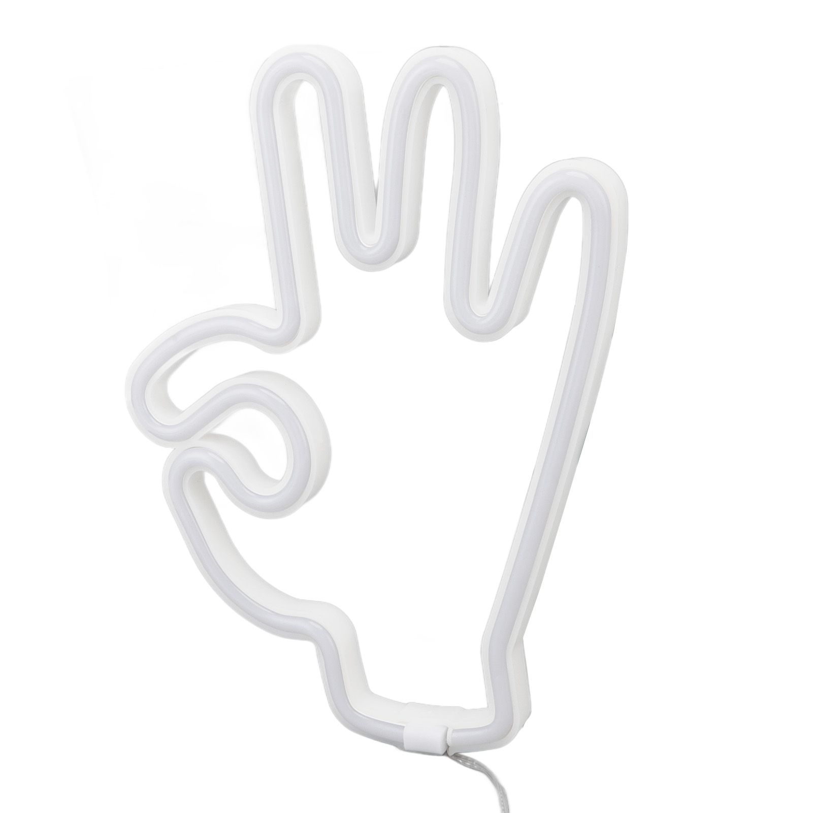 Hand Finger Neon Light OK Shaped LED Neon Sign Battery USB and Battery Powered Wall Decor Light for Home Bedroom — image 3