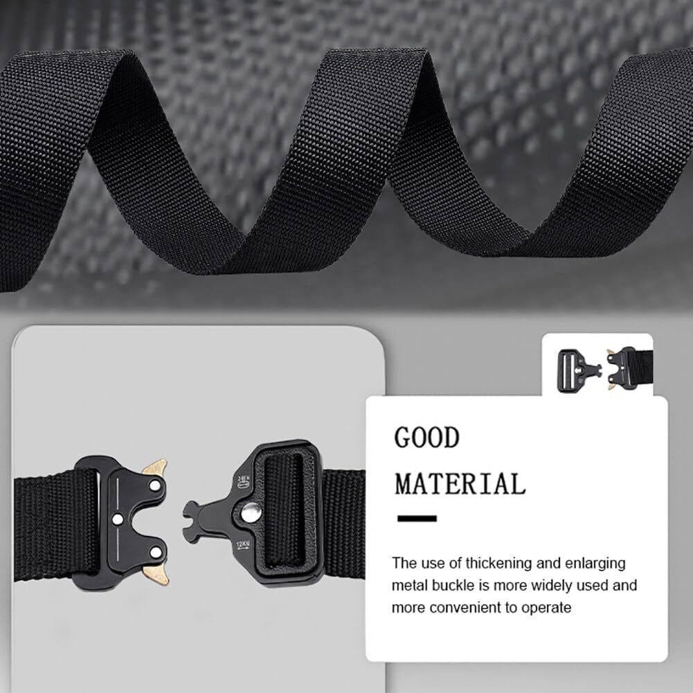 Black Adjustable Tactical Battle Belt Set - Padded MOLLE Outer & Nylon Inner Belt — image 4