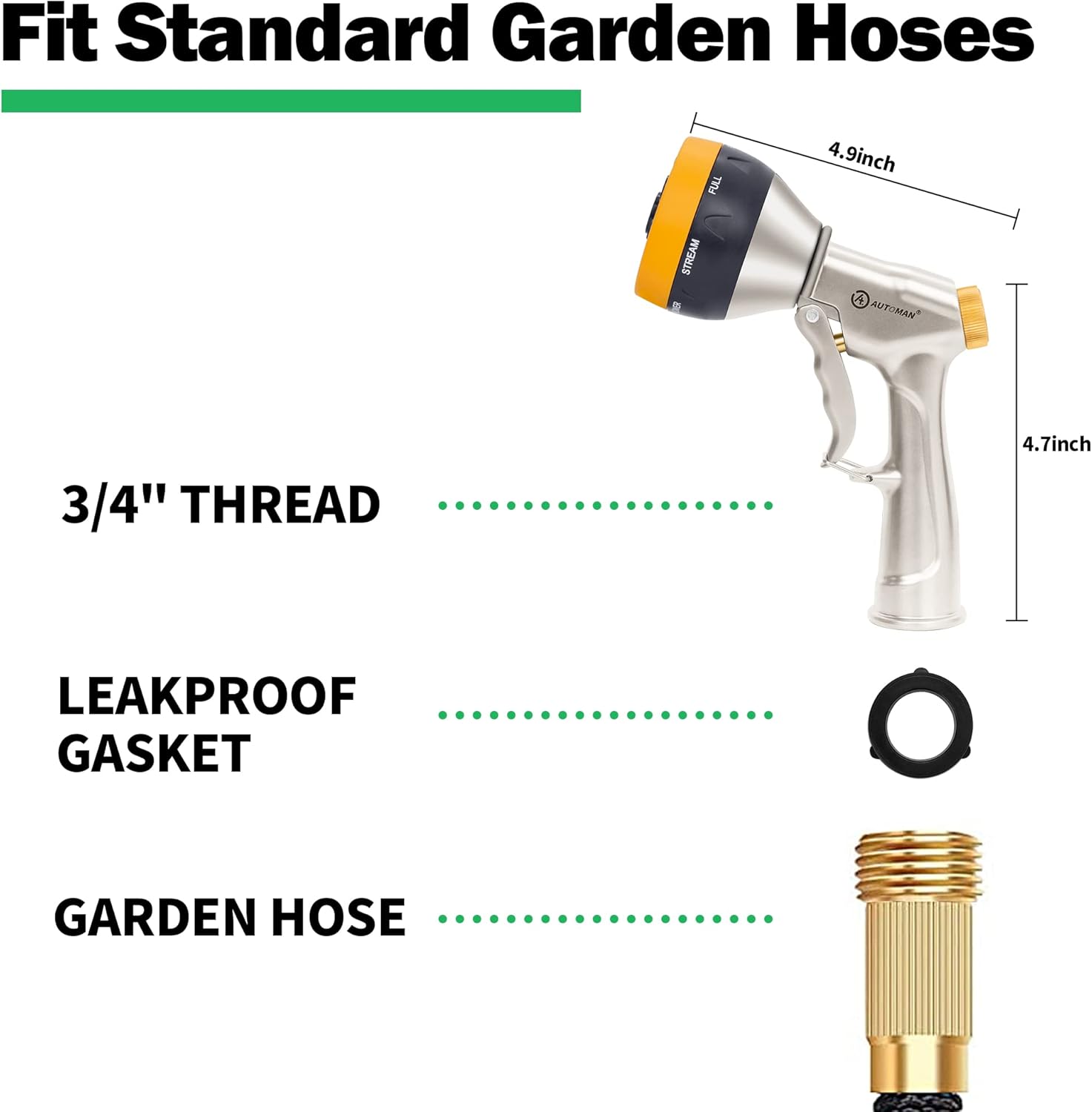 Heavy Duty Sprayer Garden Nozzle for Watering — image 6