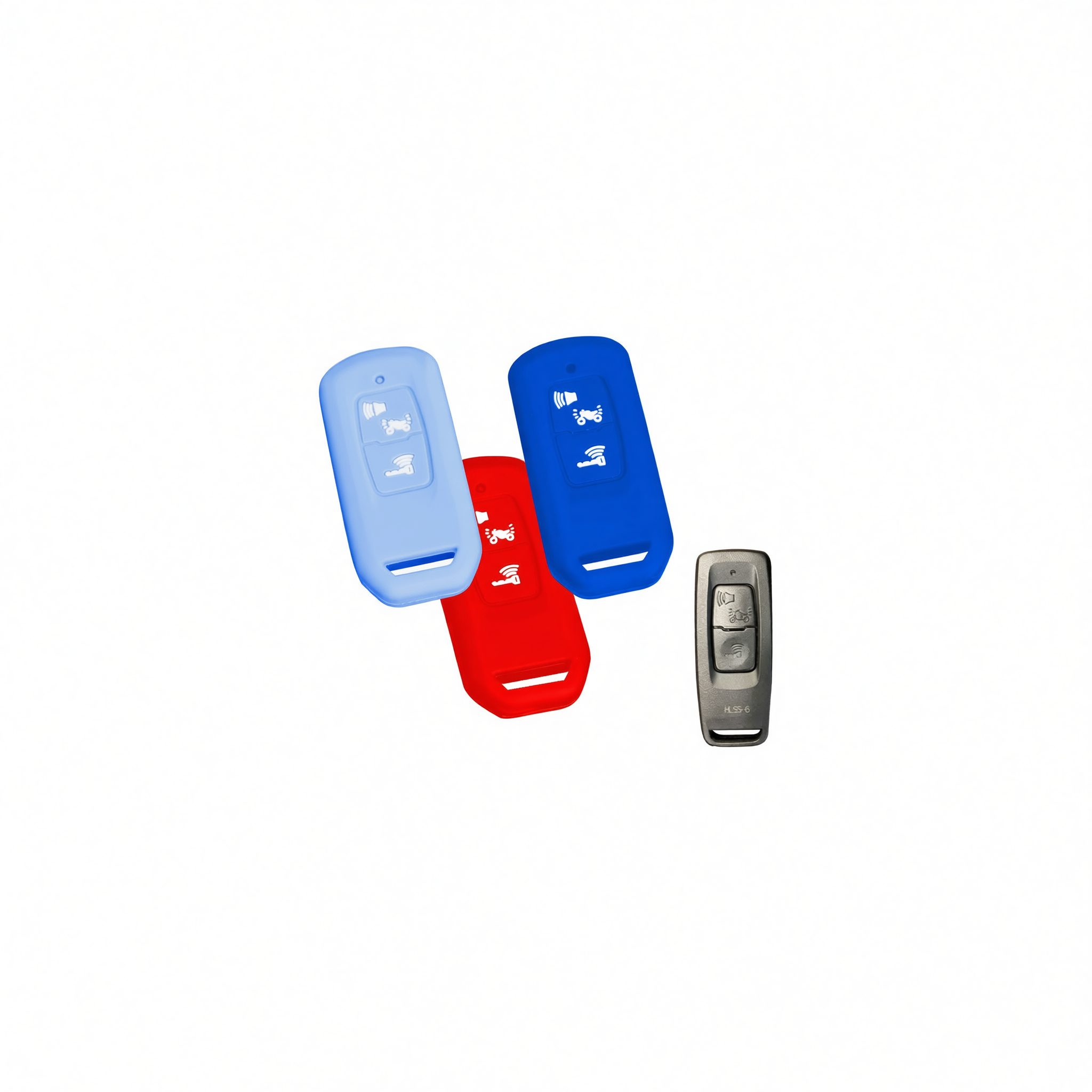 Color My Life Silicone Key Bag for Honda PCX160. Orange white label โ image 3