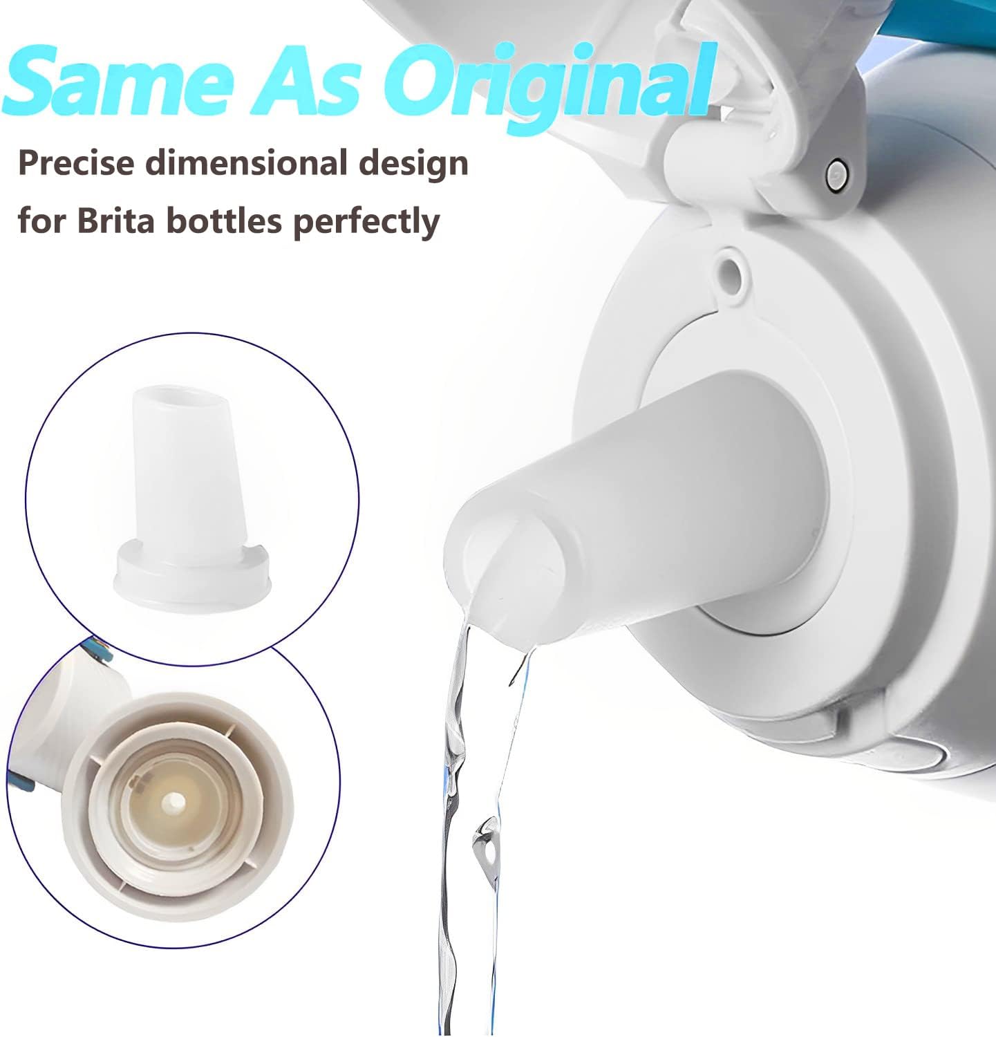 Bite Valve Replacement for Brita Water Bottle, 2 Pack, Silicone, BPA-Free, 1 Liter, Sports, Travel — image 5