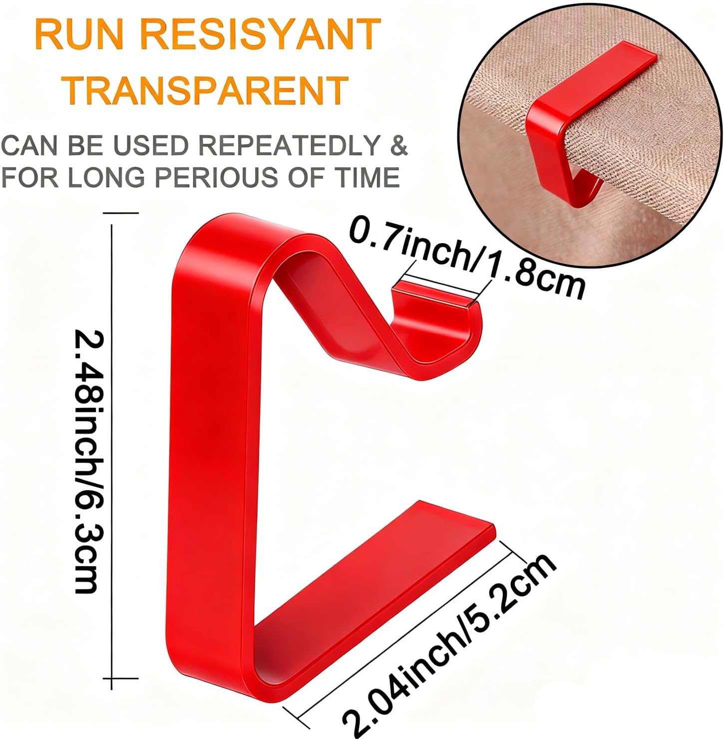 Transparent Clear Tablecloth Clips, Plastic Table Cloth Clips,Table Cover Holder Clamps,Table Cloth Holder for Christmas Home Wedding Party Indoor Outdoor — image 2