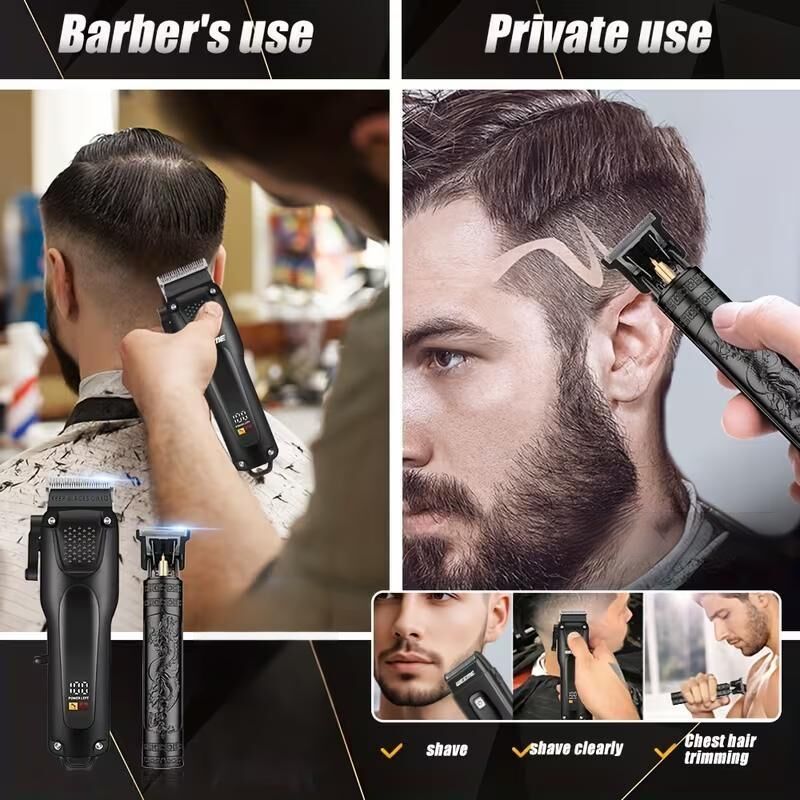 electric hair clipper two-piece set features a trendy and convenient design to meet the needs of family haircuts. It is safe and easy to operate โ image 4