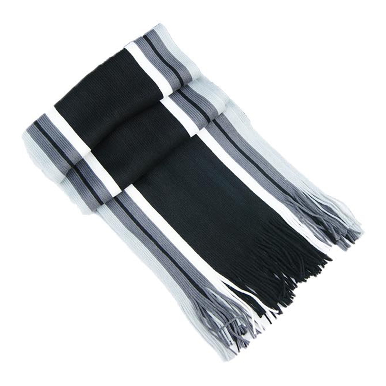 Men's Winter Scarf - Classic Striped Tassel Edge Soft Warm Scarf, Woolen Yarn Knitted Scarf Purple โ image 5