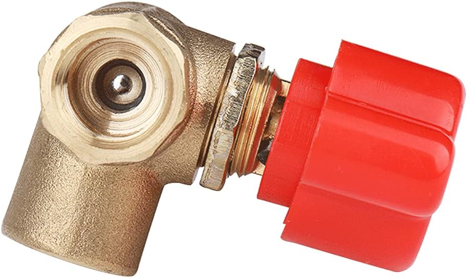 3-Way (L-Port) 1/4"NPT Female Brass Ball Valve Anti-Rust Forged Brass Shut Off Valve Fitting with Red Plastic Handle — image 4