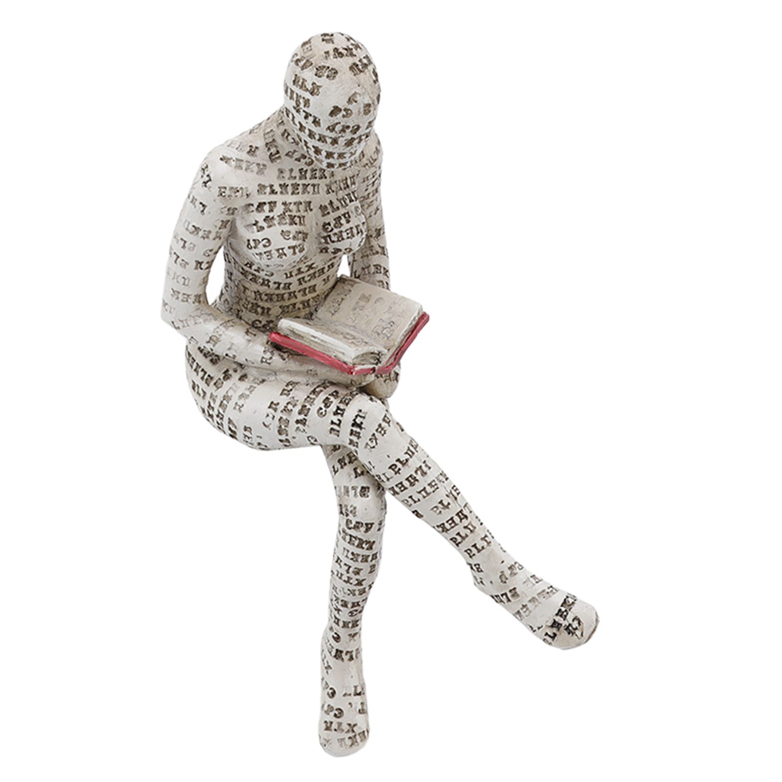 Resin Reading Woman Figurine Innovative Lady Reading Pulp Molding Bookshelf Ornaments for Home Decoration E โ image 3