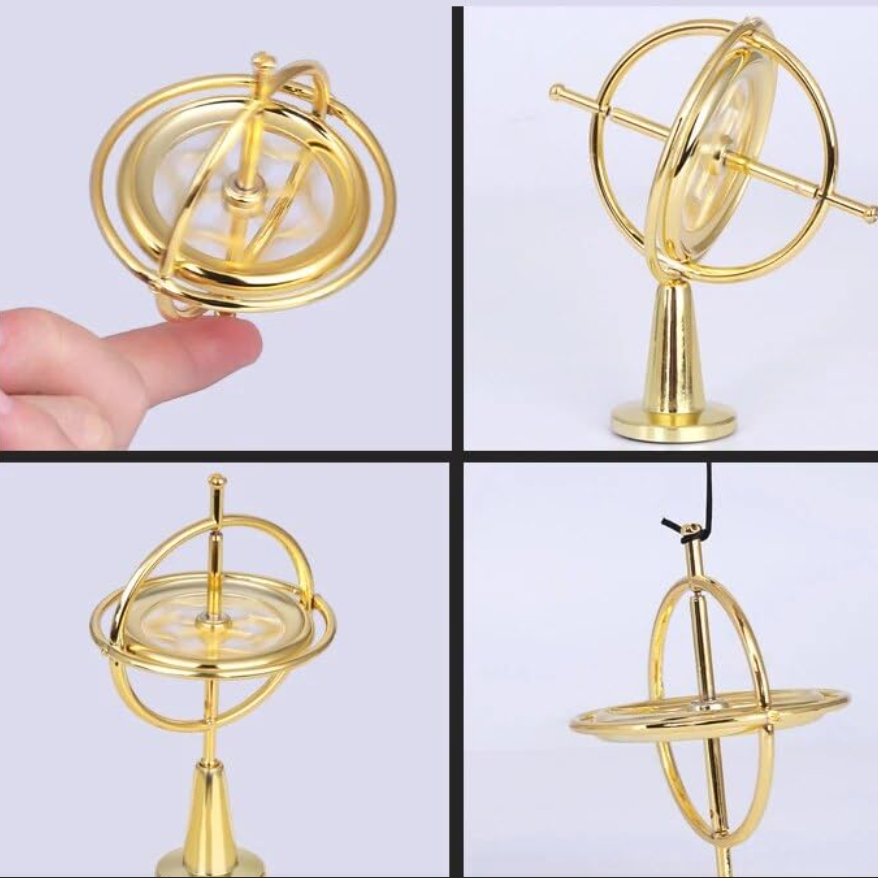 Mini Metal Self-Balancing Finger Gyroscope Anti Gravity Colorful Metal Gyro, Stress Relief Fingertip Toy β image 5