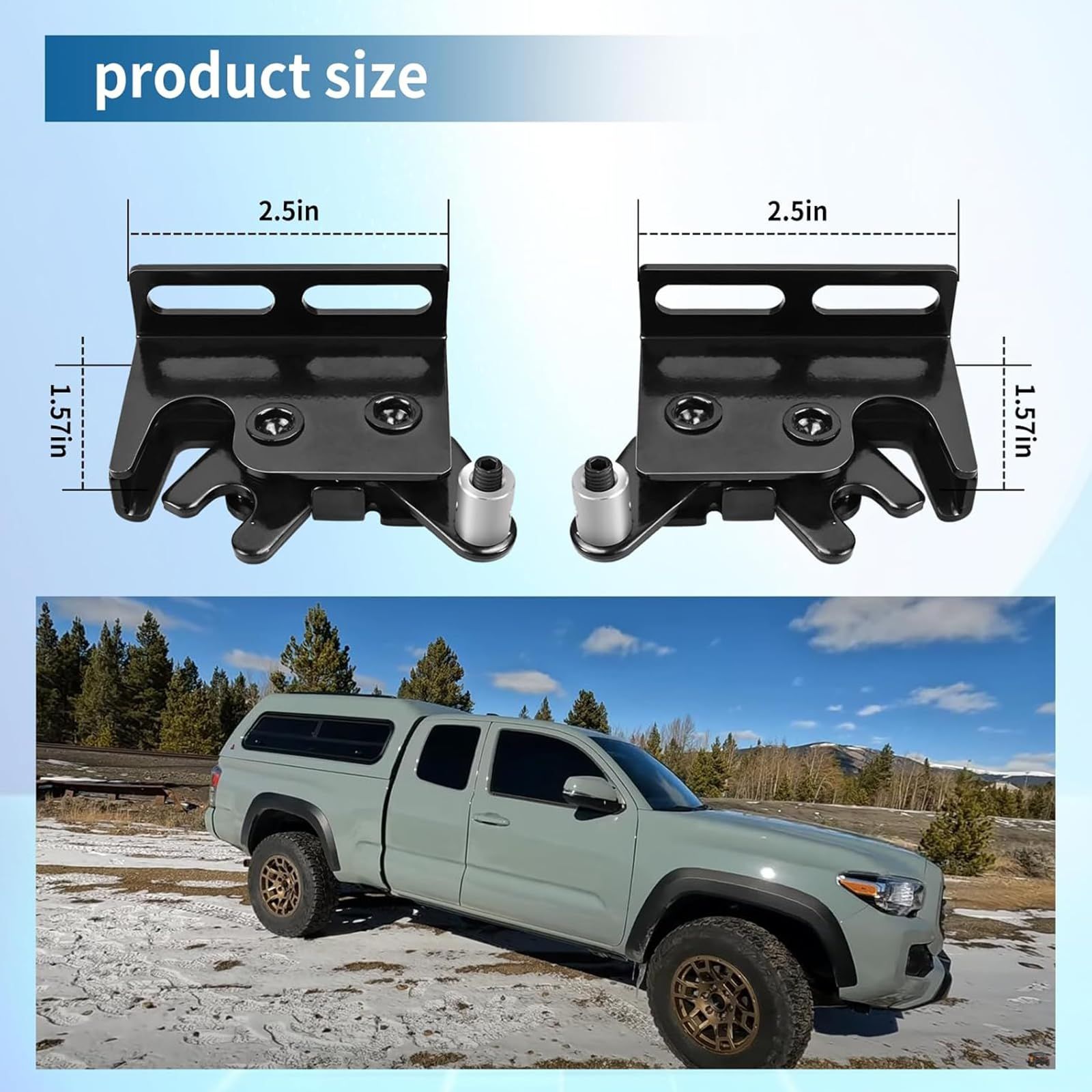 1 Pair 83515 & 83514 Truck Cap Rotary Latch Compatible with 100XL/XR/XQ/180XL 700 tonneau long performances and easy installation — image 4