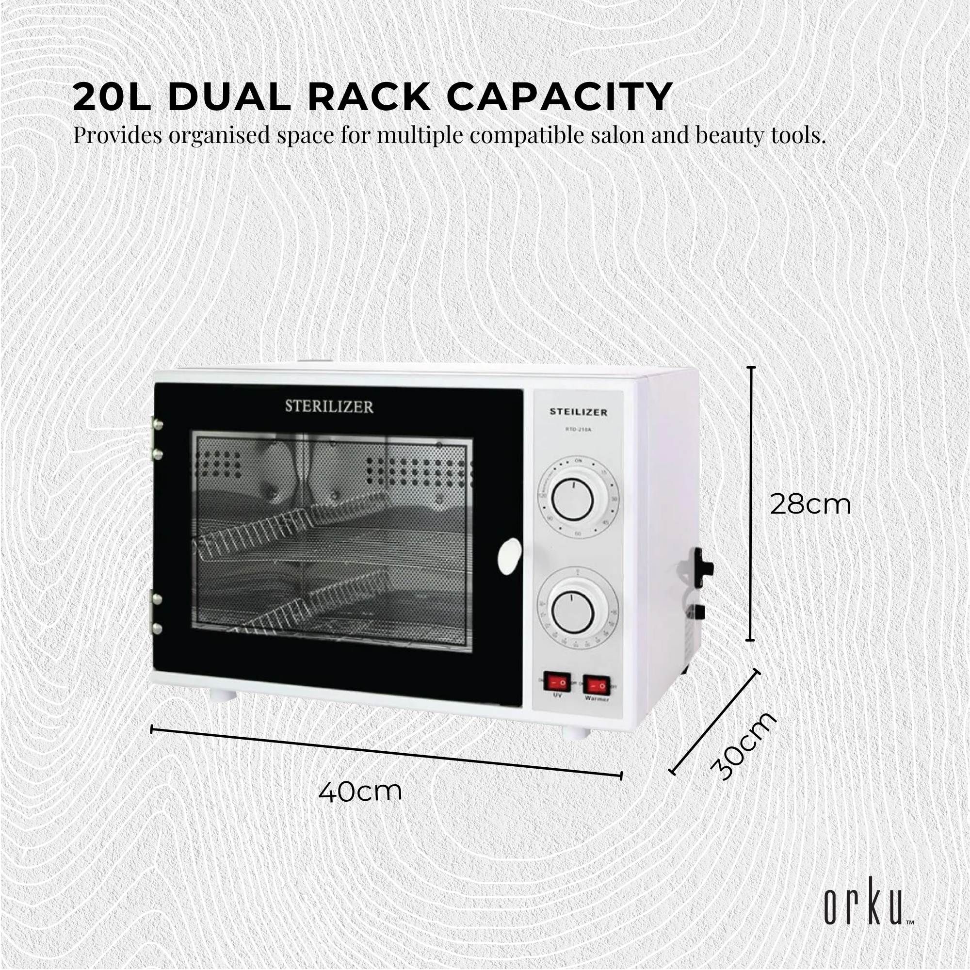 Orku 20L UV Disinfection Cabinet for Salon Beauty Nail Tool Storage โ image 3
