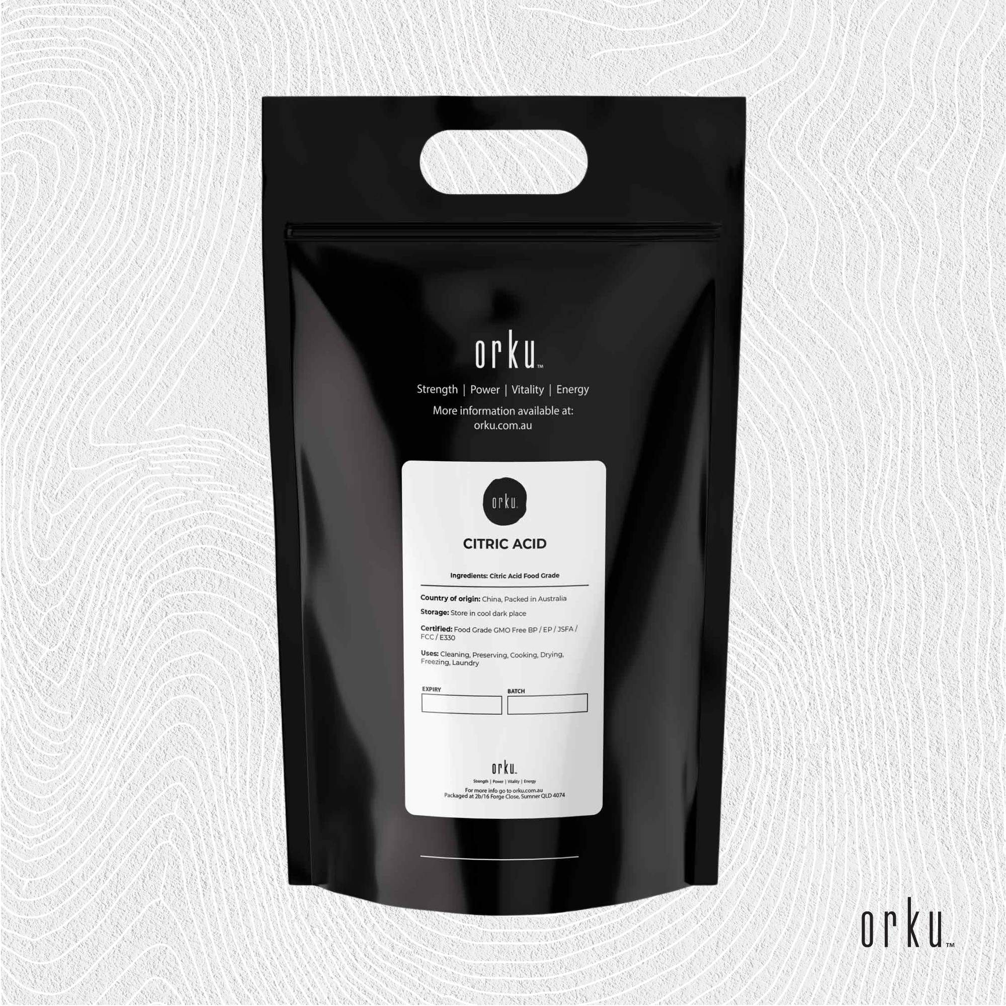Orku 5Kg Citric Acid Powder - Food Grade Non GMO Anhydrous Preservative E330 — image 3