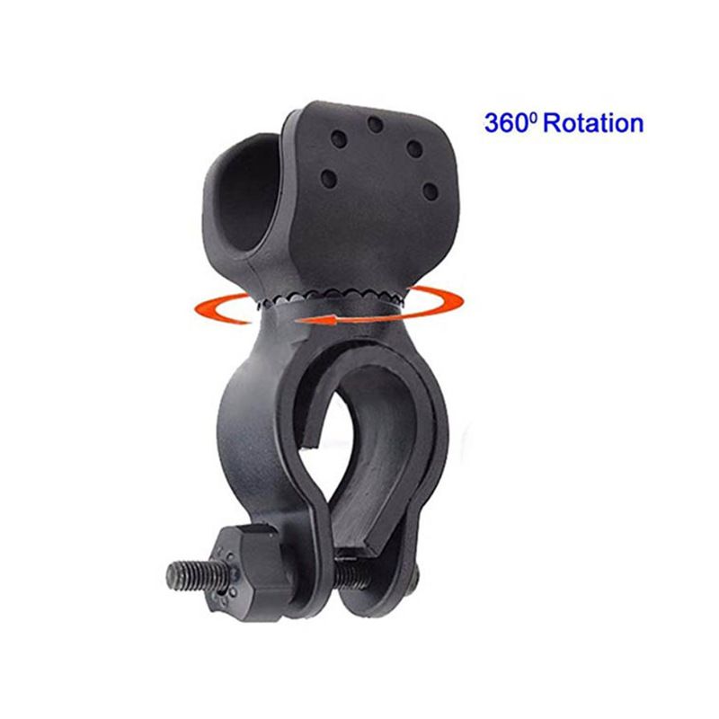 Bike Flashlight Mount Handlebar Light Holder Mount Bicycle Mounting Bracket Flashlight Holder Torch Clip 360º Rotation Bicycle — image 2