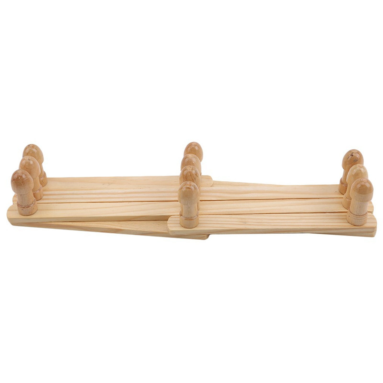 Telescopic Folding Coat Rack Wall Wooden Coat Rack for Hat Cap Belt Umbrella Drying Rack on the Wall, Telescopic folding wall-mounted coat rack Beige — image 6