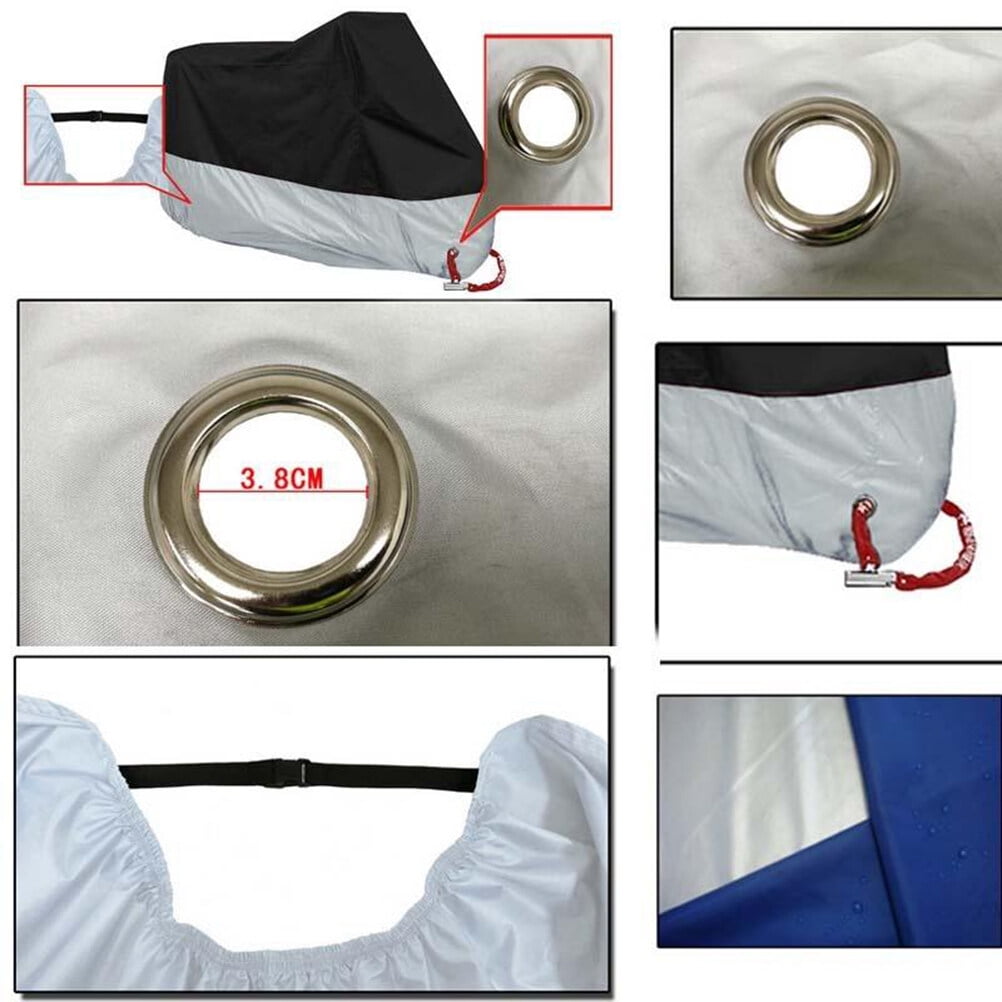 Motor Scooter Cover Waterproof Outdoor Motorbike Cover Silver 1Pcs โ image 5