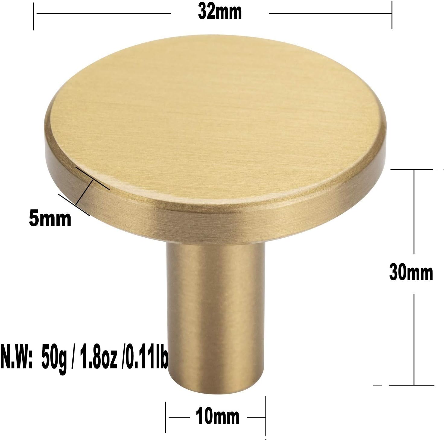 Set of 4 wall hooks in brushed brass, towel hooks in gold — image 2