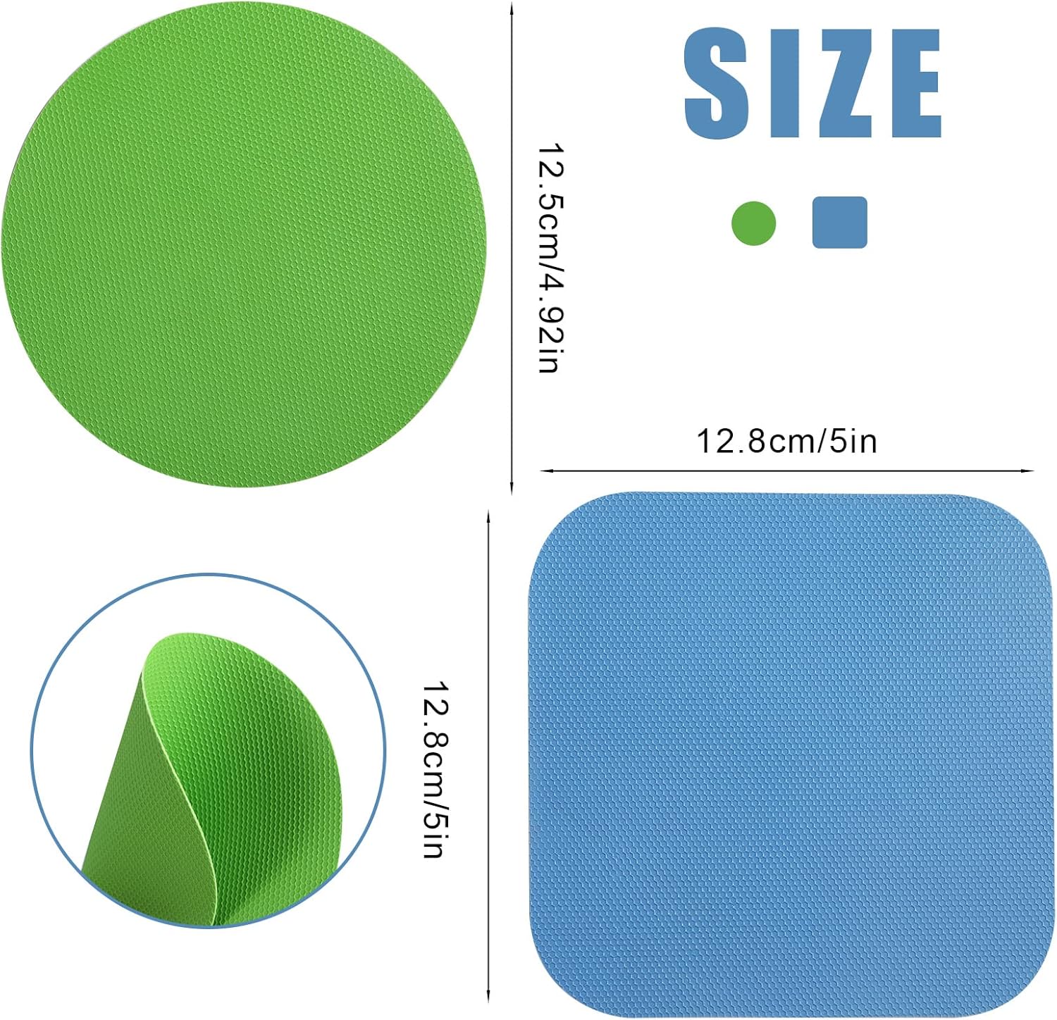 4pcs Jar Opener, Rubber, Multi-function Silicone Bottle Opener for Seniors with Arthritis Weak Hands Lid Cap Gripper Pads Kitchen Coasters Gadgets(Light Blue โ image 2