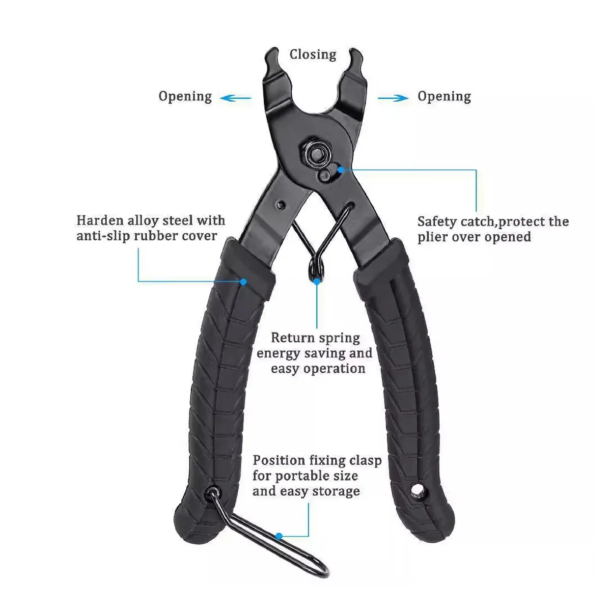 3pcs Bicycle Chain Splitter Tool Bike Link Breaker Pliers Repair Removal Kit Set — image 5