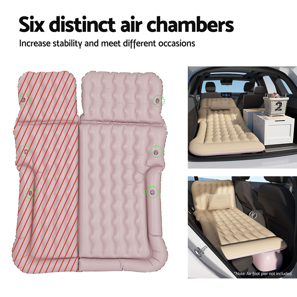 Weisshorn Car Mattress 175x130 Inflatable SUV Back Seat Camping Bed Beige โ image 5