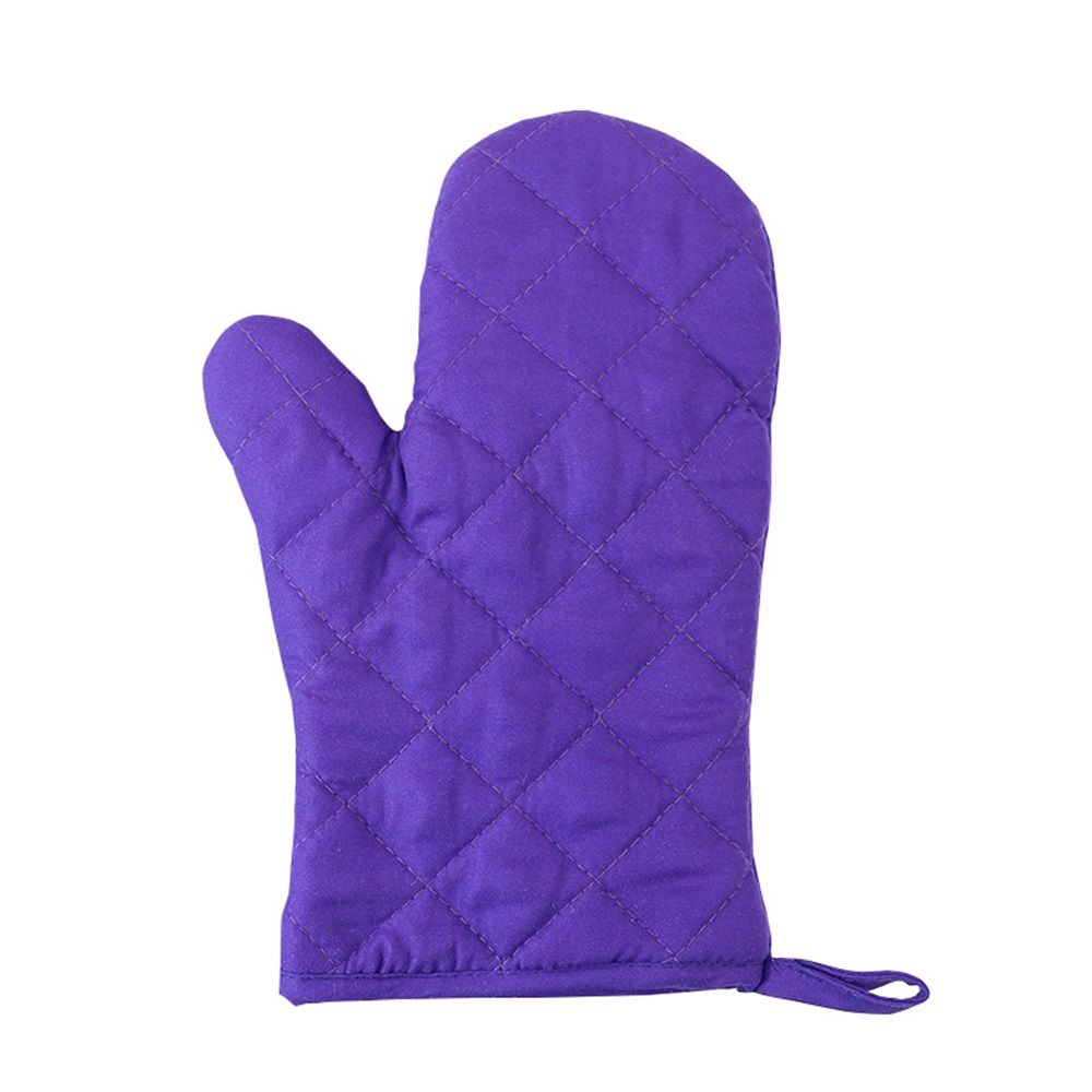 Professional Heat Resistance Kitchen Cotton Oven Gloves for Grilling Cooking Microwave BBQ Baking, 2-Pack with Soft Inner Lining (Purple) โ image 2
