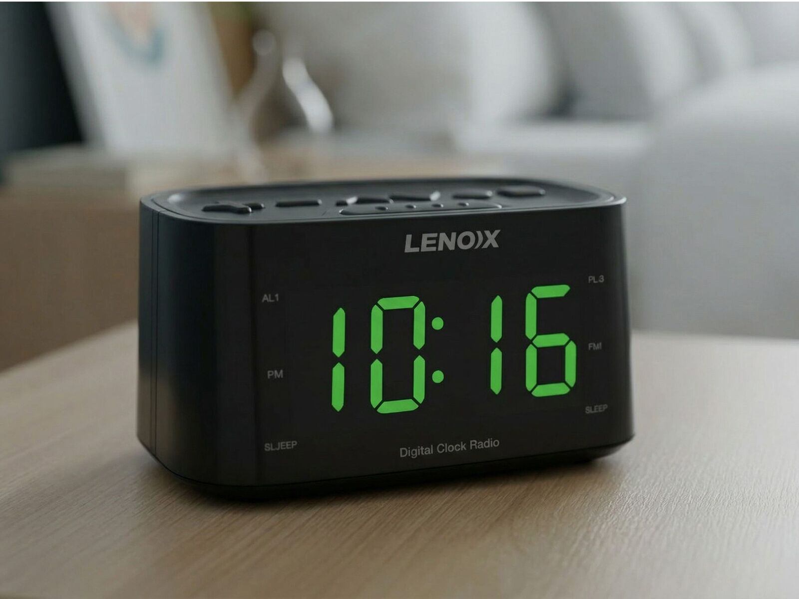 Smartphone-Charging Alarm Clock & FM Radio (Black) w/ USB Port โ image 2