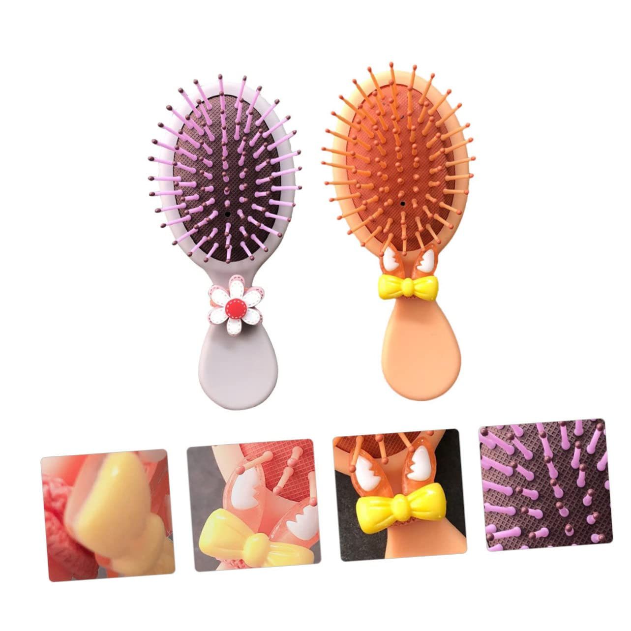 Mini Hair Brush for Women, Men and Kids-Small Travel Size Hair Brush for Purse, Pocket, backpack-Mini Detangler -2pcs โ image 5