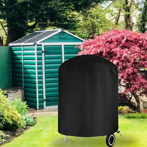 Round Grill Cover 210D Oxford Fabric Waterproof Tear Resistant UV Resistant for Outdoor BBQ Grills 62 × 105 cm — image 6