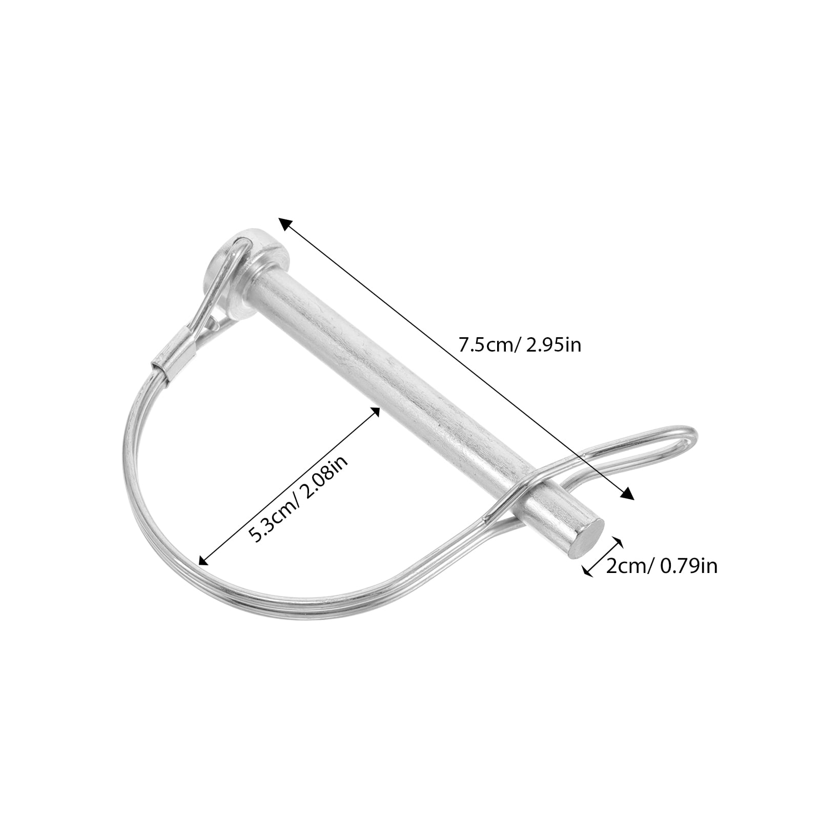 Hitch Lock Pin Travel Trailer Hitch Cotter Pin Stainless Steel Silver 1Set — image 2