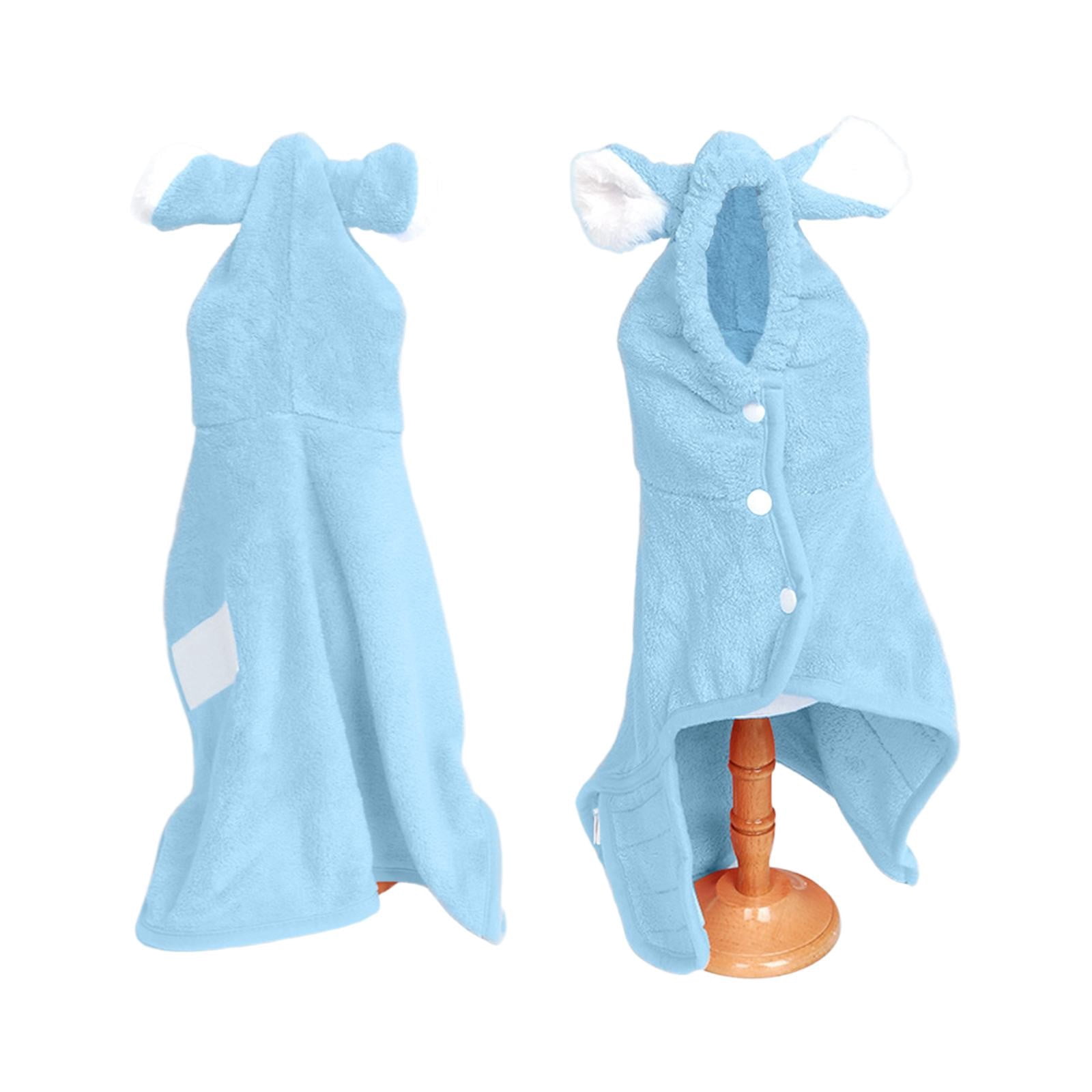 2026 New Puppy Bathrobe with Hood, Dog Bathrobe Absorbent Towel for Small Dogs Fast Drying Dog Robe Coat with Hood Puppy Towel Wrap Pet Grooming After Shower โ image 4