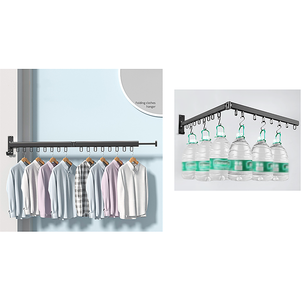 Foldable Wall Hanging Clothes Drying Rack Clothes Balcony Retractable Hanger โ image 4