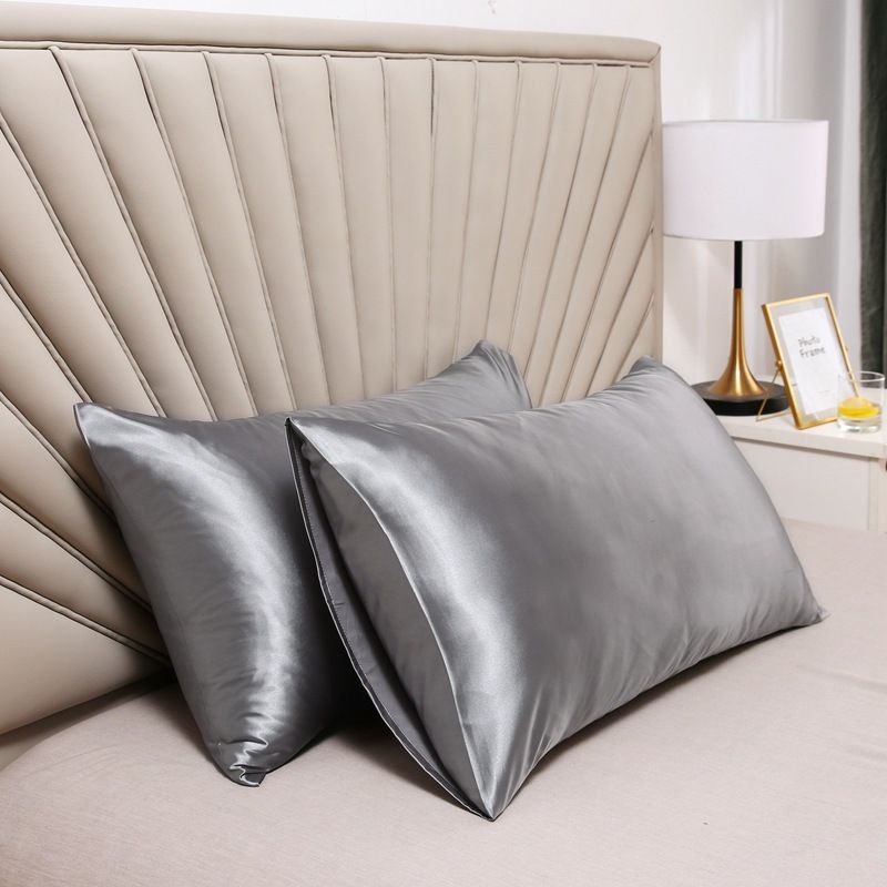 Pillowcase Polyester 60 Thread Count Solid Color Gentleman gray 40 × 60cm【pack of 2】