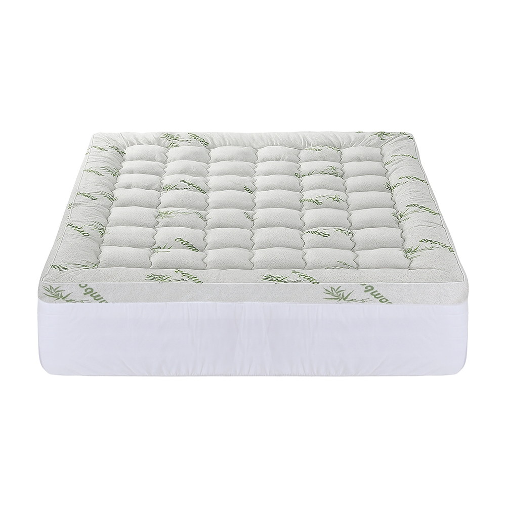 Giselle Bedding 1500GSM Pillowtop Mattress Topper Bamboo Mattress Pad for Back Pain Relief Washable 11cm Thick Bed Cover with 45cm Deep Pocket King โ image 4