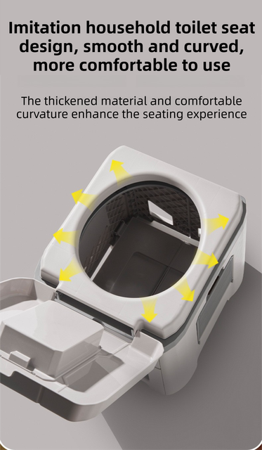 Portable Travel Toilet with Integrated Dual Storage Wings & Odor-Proof Lid – Ergonomic Reusable Foldable Commode with 12.7cm Folding Height for Car Travel & — image 3