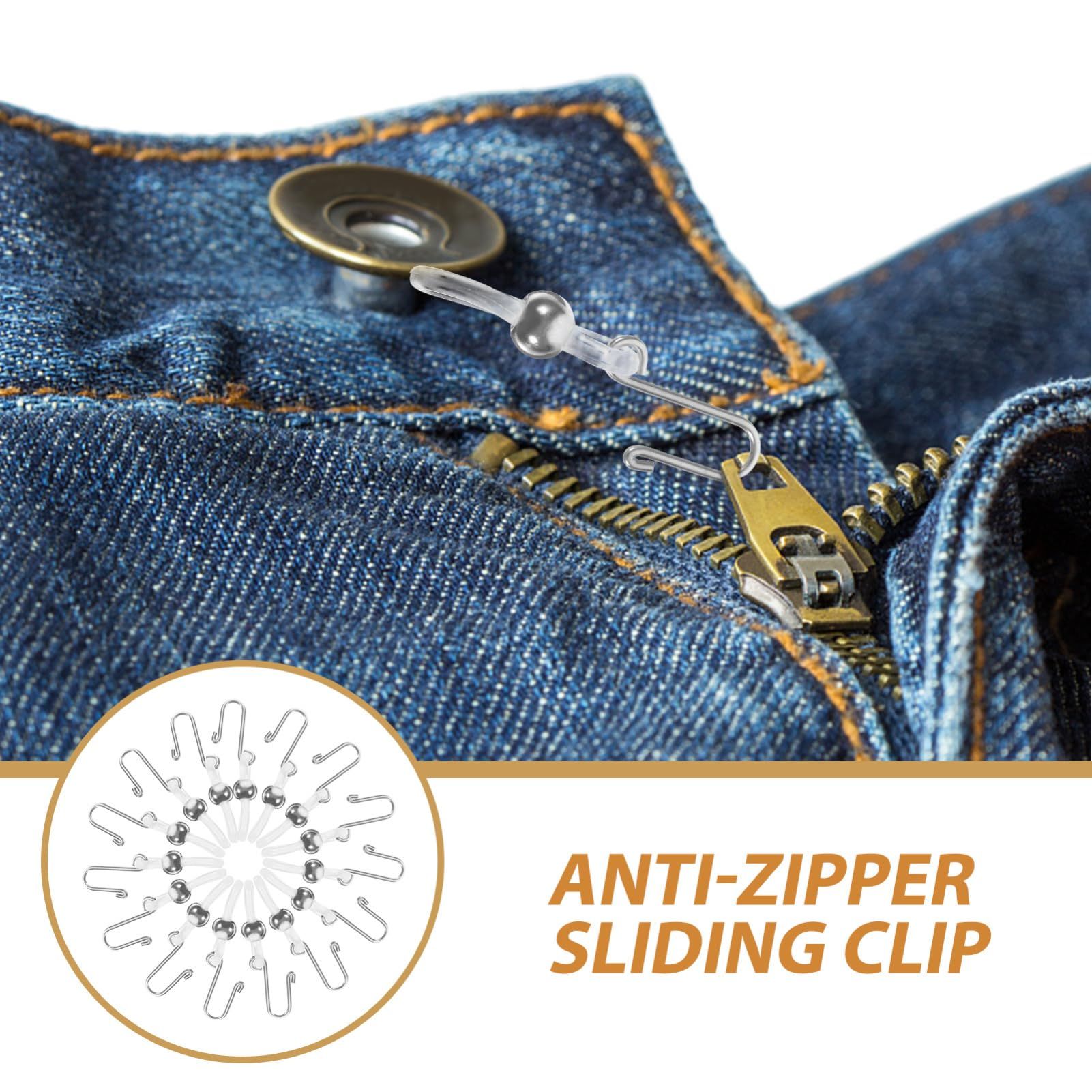 Zipper Saver 20pcs Zipper Zip Locks Tools Clip Hook Upper for Jeans Pants Accessories Auxiliary Tool Jeans Zipper Holder — image 4