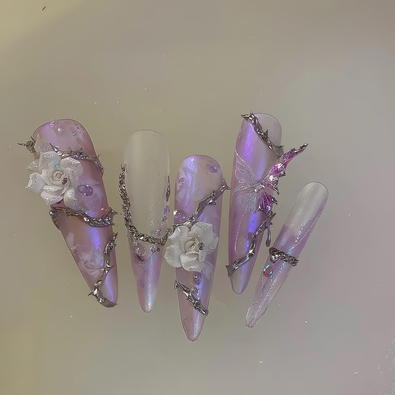 3D Nail Molds Thorns Design, Silicone Tool Art Y2k Decoration — image 3
