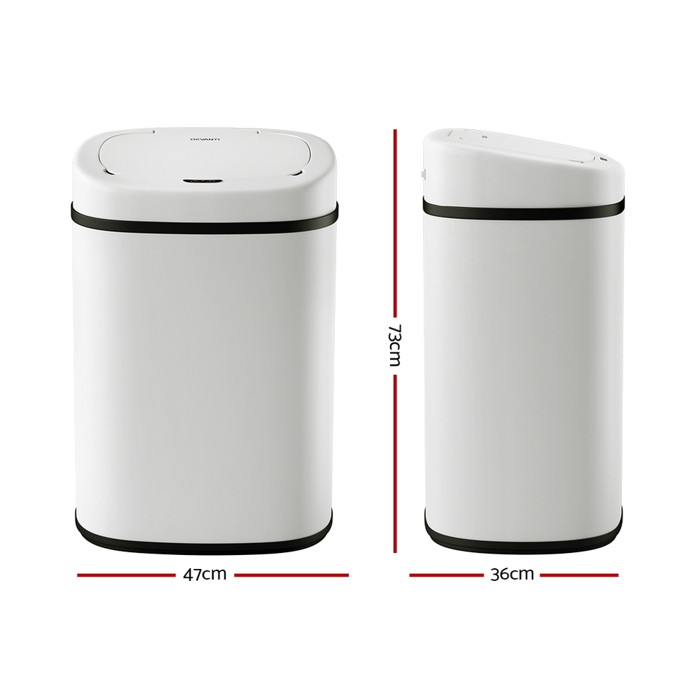 Devanti 82L Motion Sensor Bin Rubbish Automatic White โ image 2