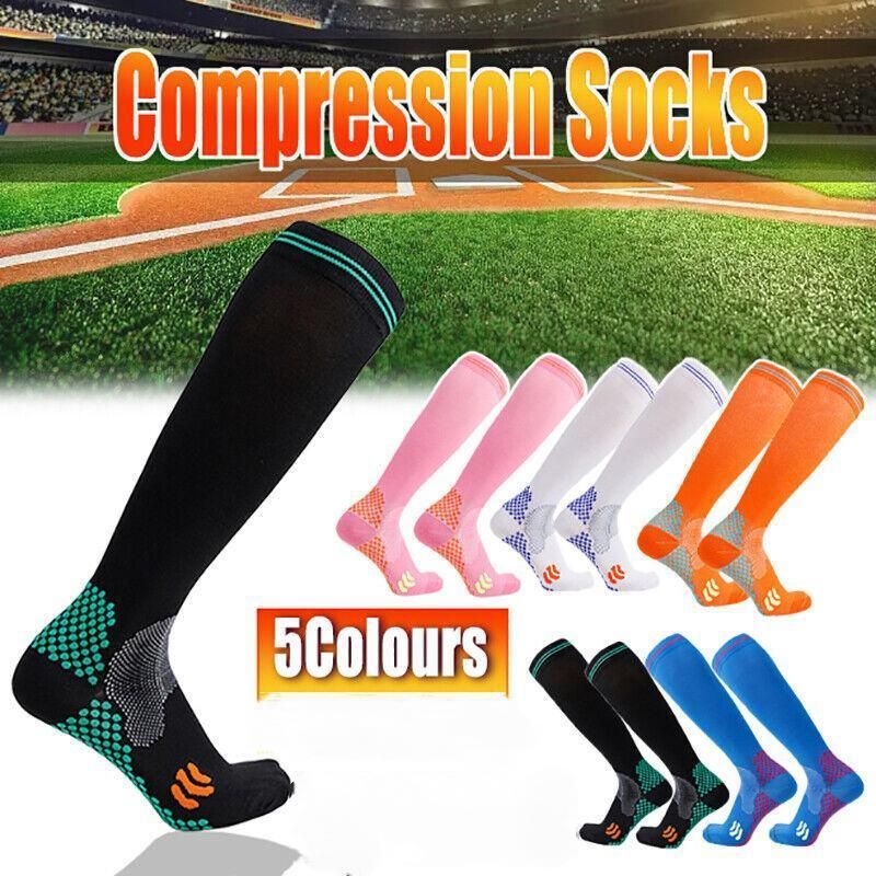 Compression Socks Miracle Copper Anti Fatigue Unisex Travel DVT Comfort L/XL - 1Pair Black โ image 2