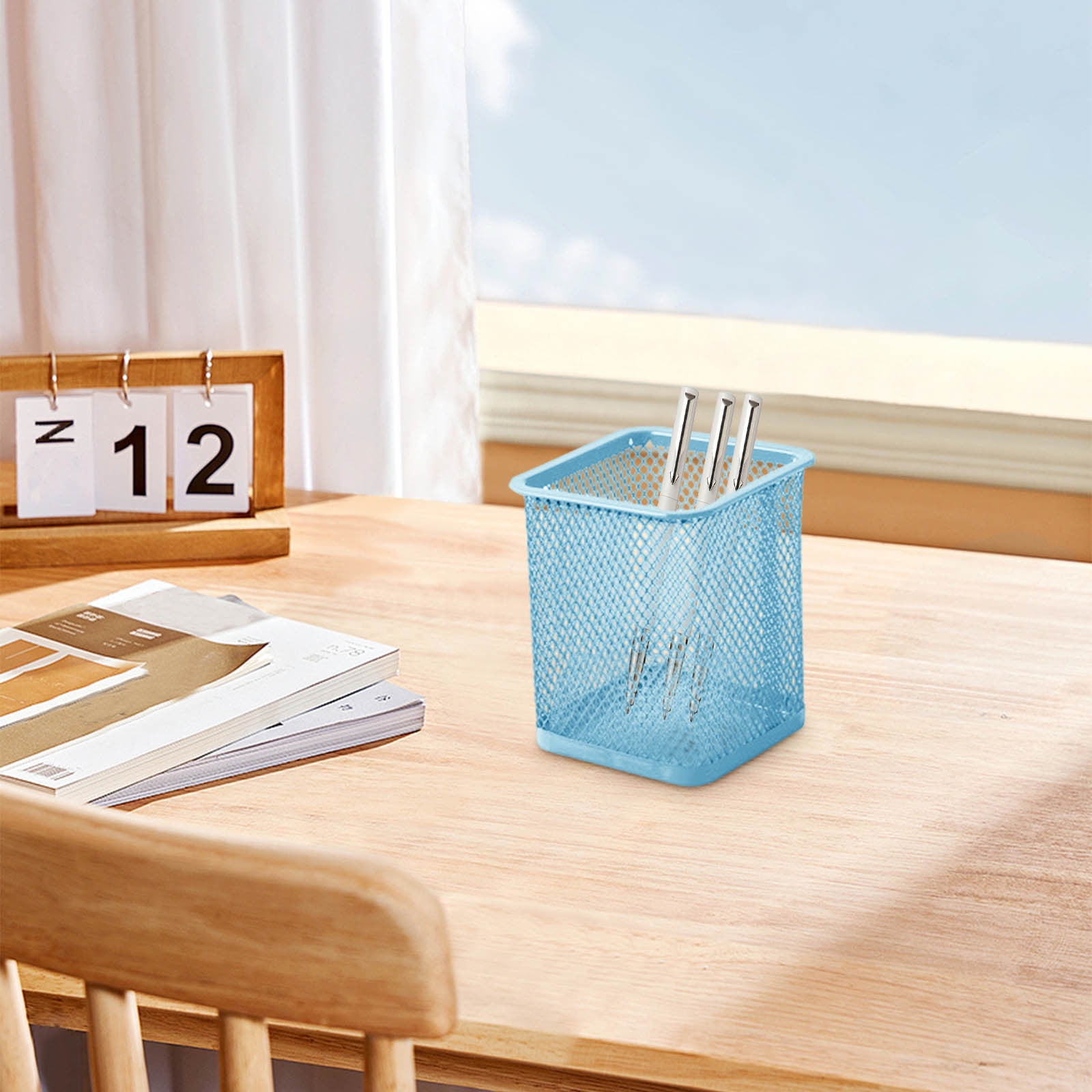Pen Holder Mesh Pencil Holder Metal Pencil Holders Pen Organizer for Desk Office Pencil Holders, Back to Sch-ool Supplies G — image 4