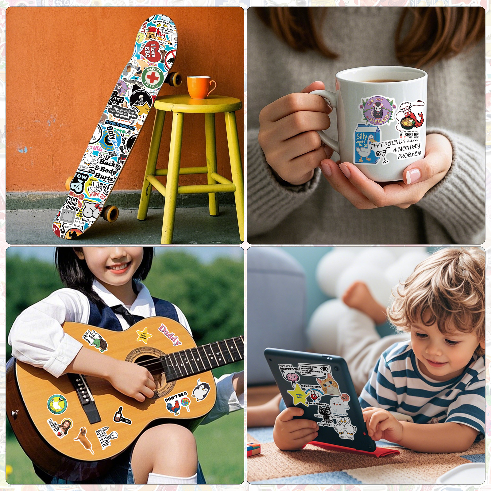 300 Pcs Prank Meme Graffiti Stickers Pack - Waterproof PVC Personalized Decals for Laptop, Luggage, Water Bottle DIY Decoration โ image 3