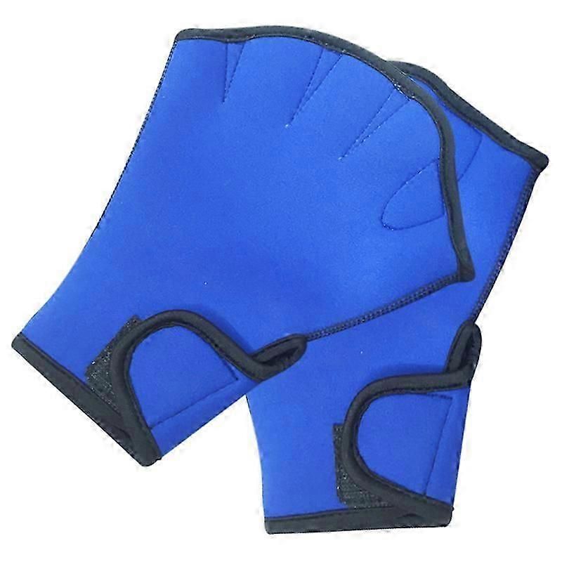 Swimming Training, Diving Equipment, Anti- Semi-fingered Gloves For Women And Boy Swimming Training Blue - L โ image 2