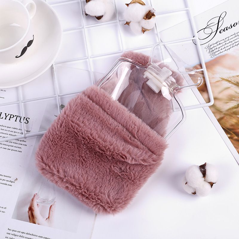 Hot-Water Bag,Winter Cartoon Reusable Cap Hand Warmer Belly Bag Cute Hot Water Bottle with Cover, Detachable Rabbit Rubber Hot — image 4