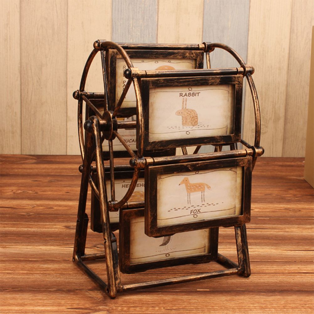 Vintage Family Photo Frame Ferris Wheel Rotatable Photo Frame Home Decor Gift โ image 6