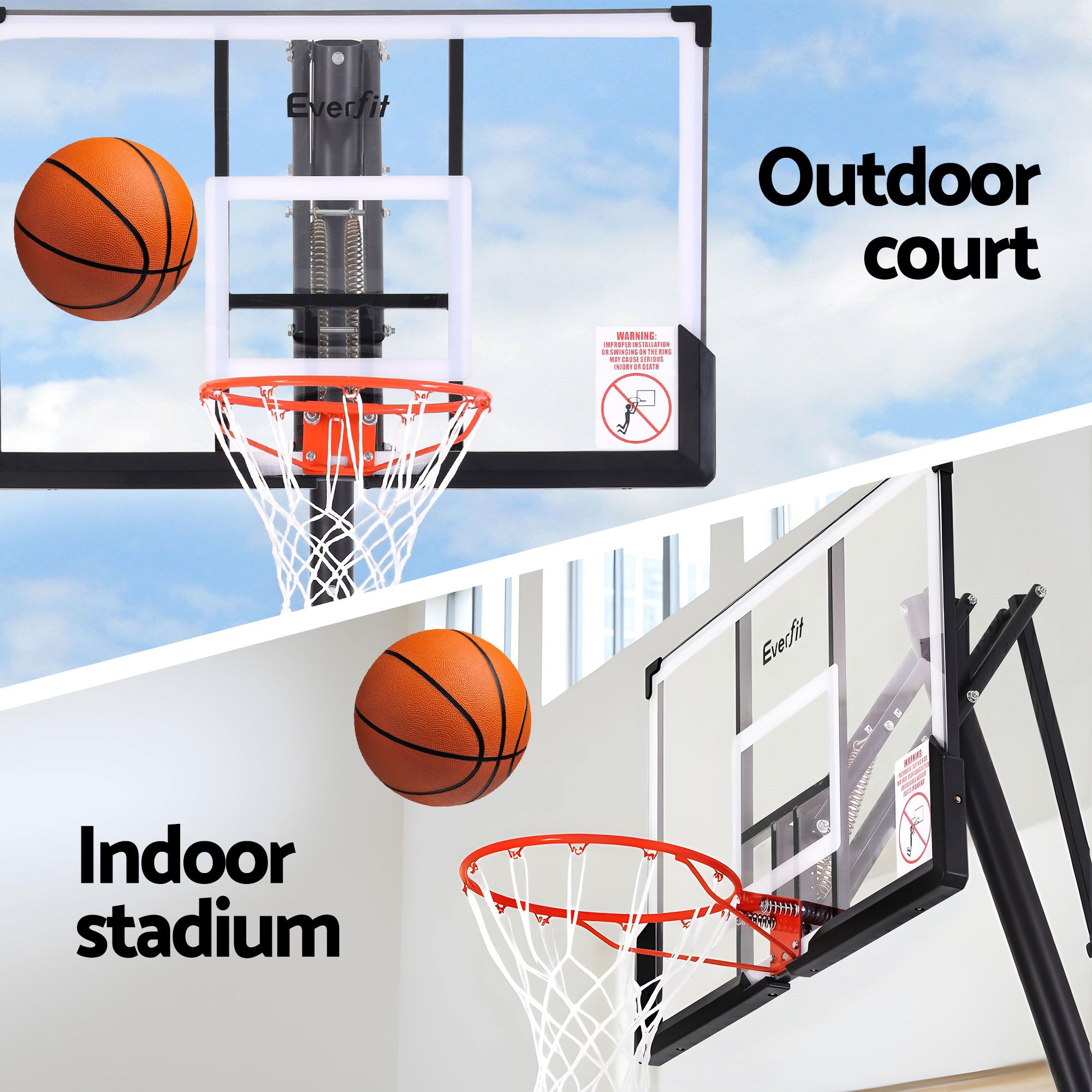 Everfit 3.05M Basketball Hoop Stand System Portable Height Adjustable Net Ring โ image 5