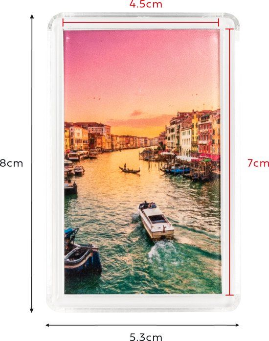 20-Pack Clear Magnetic Photo Frames for Refrigerators, Reusable Acrylic Holders, 7 x 5 cm โ image 6