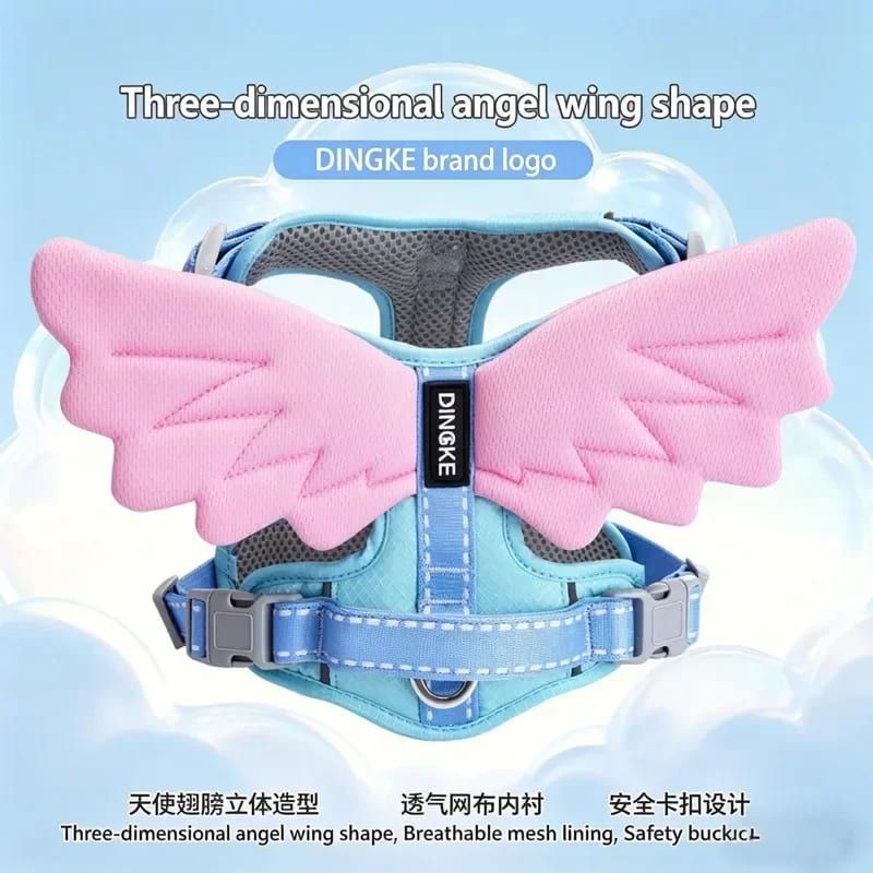 3D Angel and Devil Wing Harness and Leash Set for Cats and Dogs, Escape-Proof No-Pull Walking Vest with Breathable Mesh, Creative Wings for Daily — image 6